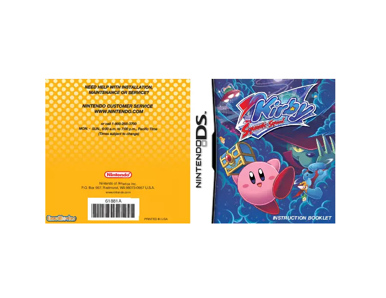 manual for Kirby - Squeak Squad
